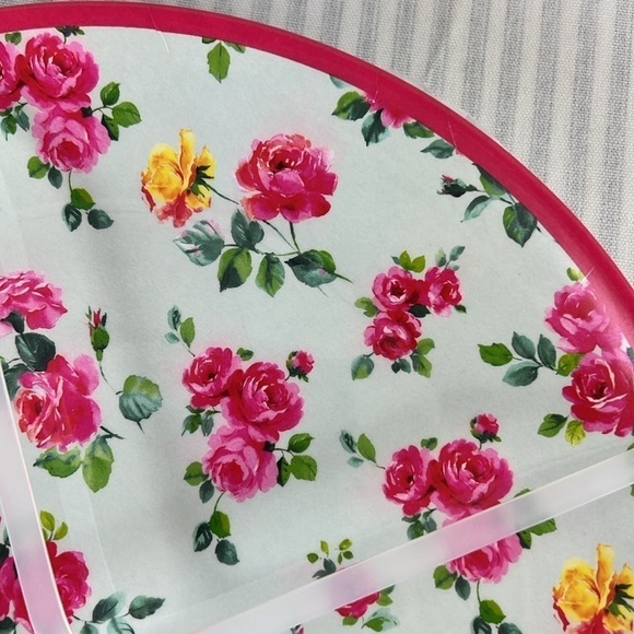 Laura Ashley Melamine Dinner Plates Floral Pink Light Green 11" Set of 4 NEW - Picture 2 of 5